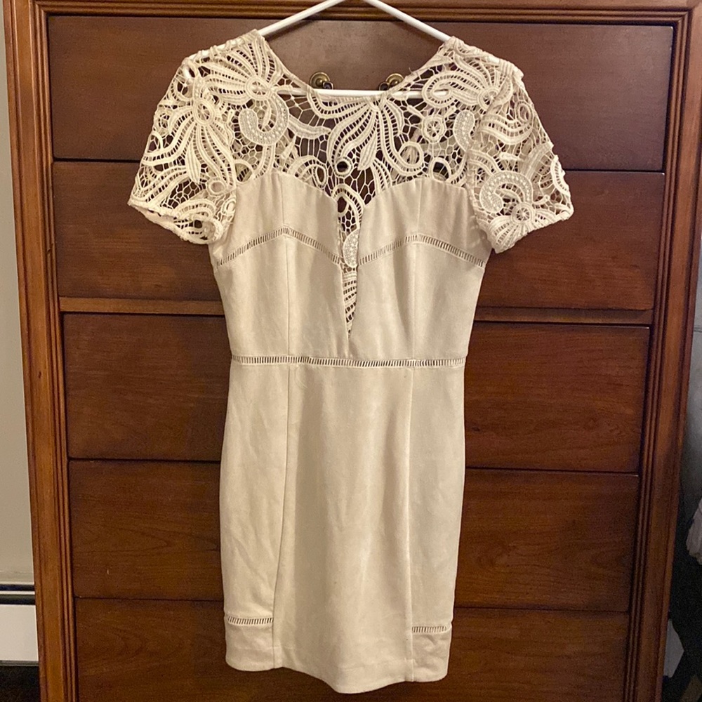 Micro suede mini dress